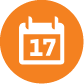 Orange Calendar Icon 
